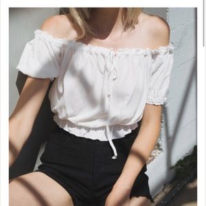 Brandy Melville Ezra Top in White NWT